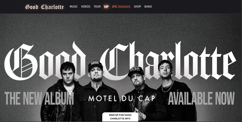 Good Charlotte official website