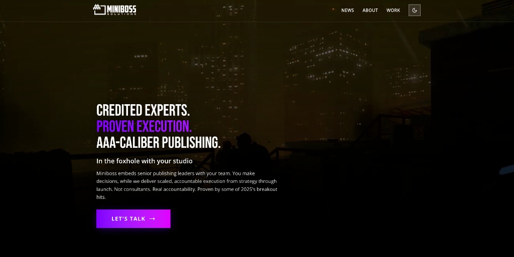 Miniboss Solutions website